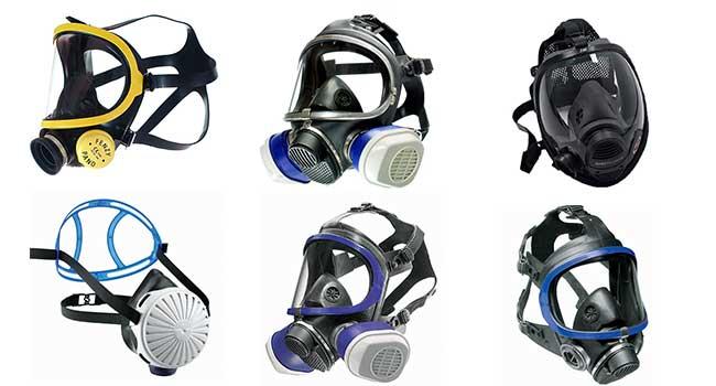 Pièces faciales : masques, demi-masques, ...